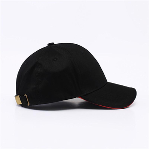 Supplier in Hebei Embroidery Sandwich Brim Custom logo Black Baseball <strong>Hats</strong> and <strong>Caps</strong> for <strong>Men</strong> - Product Image 2