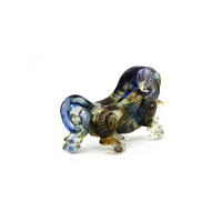 Statue d'éléphant en cristal, fabrication de bijoux artisanaux, en verre