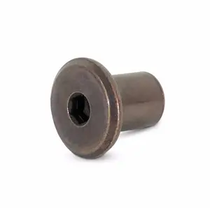 Bronze brass thép phẳng ổ cắm đầu đồ nội thất kết nối nut cap