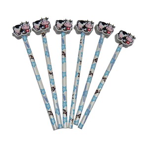 Campione gratuito gomma da cancellare personalizzata a forma di mucca animale Topper gomma promozionale HT-T013 fustellata CN;GUA HART 4.0*3.5*1.3 Cm - Product Image 2