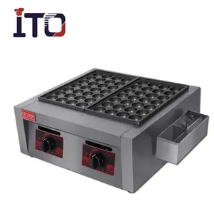 Factory two plates gas grill machine egg ball cooking takoyaki machine for sale# ASQ-767