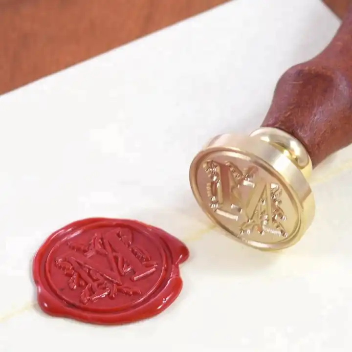custom wax seal stamping for wedding
