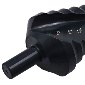 Punta da trapano a gradino HSS di colore nero con gambo a tre piani da 10-45mm mediante processo di nitrurazione - Product Image 3