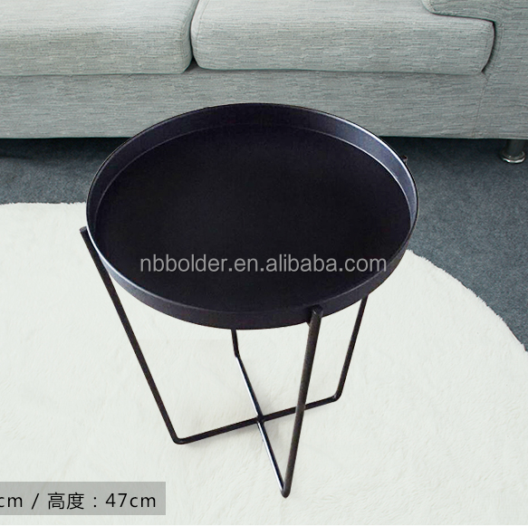 Moderne conception ronde en métal café table d'appoint pour la maison decer mini meubles