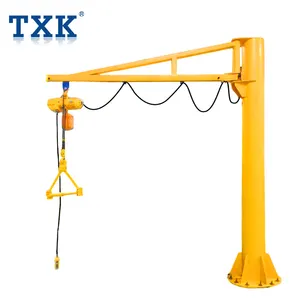 TXK Best sale 2 ton Jib Crane used electric chain hoist price Europe style heavy duty Free Standing Pillar Column Jib crane