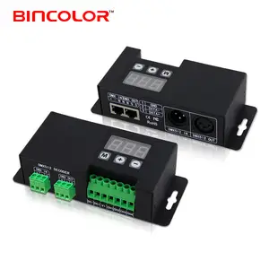 BC-854 rgbw LED strip DMX512 controller Digital display 4 channel dmx decoder RJ45 port