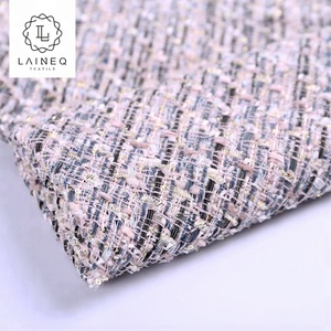 Sản phẩm mới mềm mại màu hồng boucle floral fabric wool bán buôn dệt - Product Image 1
