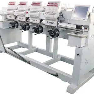 4 Head 9 12 15 needles industrial cap Embroidery Machine with wilcom Software for 3D embroidery