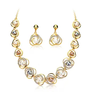 Fashion Gold Plating Jewellery Set African Women Wedding Jewelry Sets