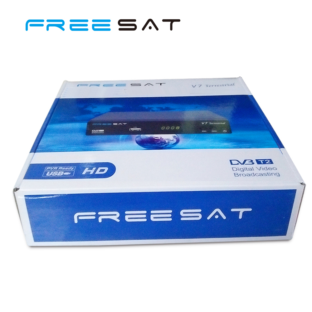 Myanmar Freesat V7 Rerrestrial Satellite Récepteur DVB-T2 Set Top Box Support USB WiFi Dongle