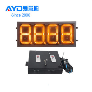 ป้ายแสดงราคาปั๊มน้ำมัน LED 7 ส่วน ขนาด 4 นิ้ว ระบบอิเล็กทรอนิกส์ไร้สาย สำหรับสถานีบริการน้ำมัน ป้ายเปลี่ยนราคา LED กลางแจ้ง - Product Image 2