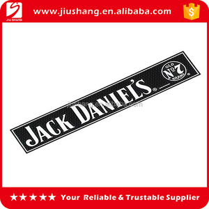Venta caliente <span class=keywords><strong>jack</strong></span> <span class=keywords><strong>daniels</strong></span> te negro pvc mat servicio <span class=keywords><strong>de</strong></span> bar para la promoción  Alfombra negra - Product Image 1
