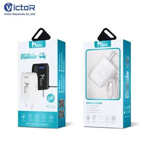 Cargador de pared USB con Cable, paquete Individual, para Samsung S8, iPhone XS