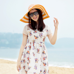 <span class=keywords><strong>Playa</strong></span> del nuevo verano barato sun paper sombrero de paja - Product Image 1