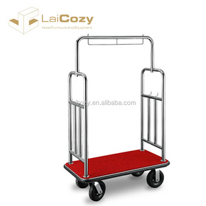 LAICOZY <strong>Hotel</strong> Stainless Steel Baggage Trolley Lobby <strong>Luggage</strong> <strong>Carrier</strong>