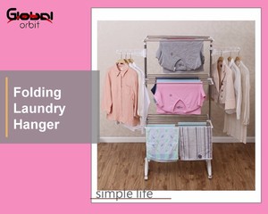 Estante de Metal plegable multiusos, muebles para el hogar, colgador de toallas móvil para sala de estar y organizador de ropa - Product Image 2