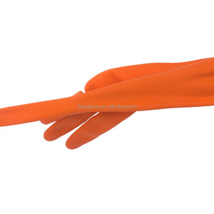 Guantes de trabajo de goma de látex, industrial, rojo/Negro/amarillo/naranja, certificado <span class=keywords><strong>CE</strong></span> - Product Image 2