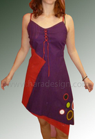 Vestido de Maternidad de Verano de Algodón Asimétrico hasta la Rodilla de Hara Design, con Estampado Floral, Liso, a Rayas y Patchwork