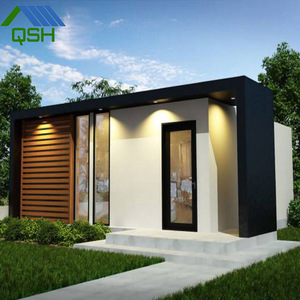 Casa Modular de diseño moderno para oficina, casa pequeña prefabricada de vidrio, 60 m2, precio barato - Product Image 1