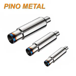MegaBrand N1 4" Burnt Tip <strong>Muffler</strong> Exhaust 2.5" Universal - Product Image 2