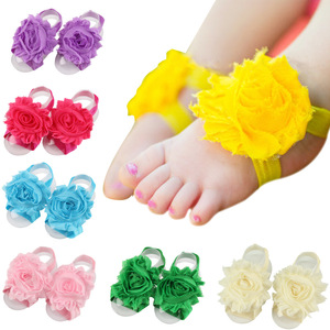 Sandales d'été pour bébés filles, style <span class=keywords><strong>pieds</strong></span> nus, avec fleurs, vente en gros - Product Image 4