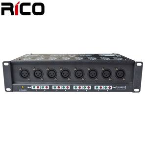 Guangzhou illuminazione della fase di dmx 512 XLR Pin3 <span class=keywords><strong>distributore</strong></span> 8 modi in/out dmx splitter - Product Image 3
