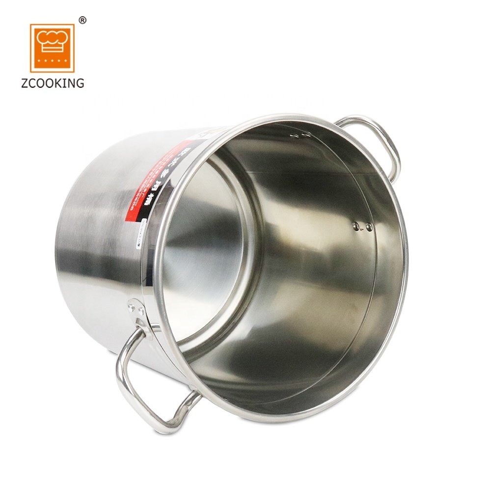 SS304 Stainless Steel Modern Design Large Commercial Grade Stock Pot Induction Compatible Pot Soup Pot · image 3