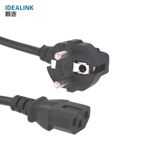 Alta qualidade e preço competitivo 3 pin pc cabo de cabo de energia da ue, PVC cabos de alimentação para computador