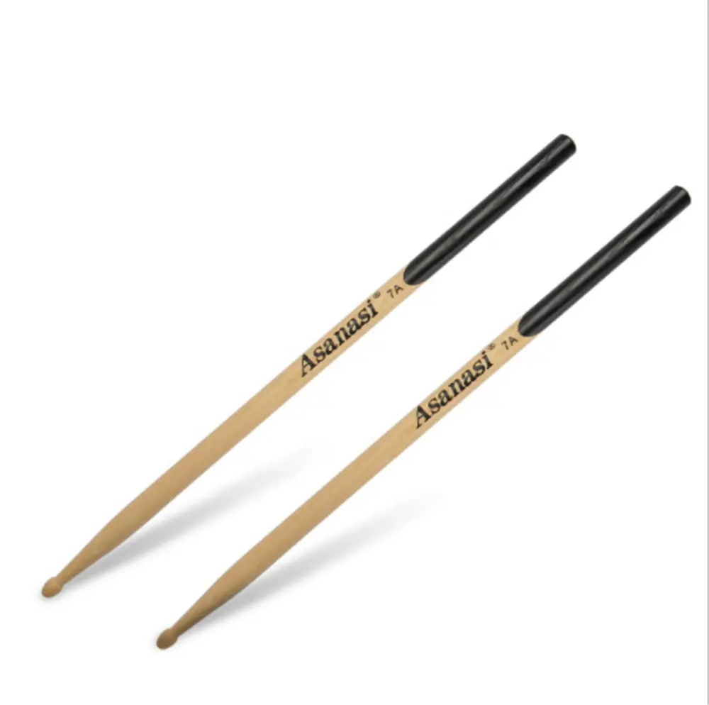 Fabriek directe verkoop drum set stokken 5A 7A hickory praktijk onderwijs massief houten drumsticks