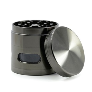 Nouveau Style Diamètre 52 MM Fenêtre Latérale En Alliage De Zinc <span class=keywords><strong>Tabac</strong></span> Manuel 4 Pièces Herb Grinder - Product Image 1
