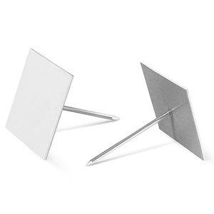 Galvanized Steel Self <strong>Adhesive</strong> Insulation <strong>Pins</strong> Stuck up Hangers With 50X50mm Base - Product Image 4