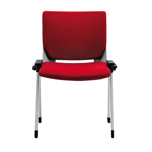 Rojo espuma molde tela Oficina reunión visitante sillas - Product Image 1
