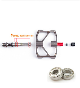 Pedales ultraligeros para bicicleta de montaña, con 3 rodamientos sellados, de aleación de aluminio y magnesio - Product Image 5