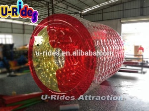 Roue à eau gonflable transparente en PVC rouge de conception professionnelle, roue à marcher, roue à hamster, jouet U-rides ZB-018, capacité de 100 kg - Product Image 3