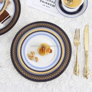 <span class=keywords><strong>Piatti</strong></span> <span class=keywords><strong>piatti</strong></span> d'oro <span class=keywords><strong>in</strong></span> <span class=keywords><strong>porcellana</strong></span> reale stoviglie <span class=keywords><strong>in</strong></span> ceramica da 8 pollici piatto da 10 pollici per ristorante - Product Image 3