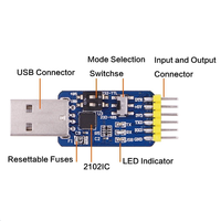 Adaptador Serial USB-UART Multifuncional 6 en 1 WitMotion, USB-TTL/RS485/232TTL-RS232/485, Conector de 232 a 485, Accesorios