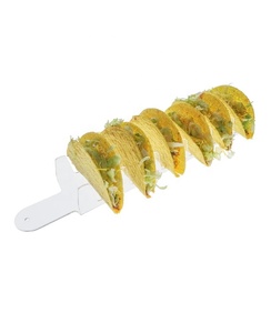 Supporto per Tacos in Acrilico Trasparente con 6 Scomparti, Vassoio per Tacos in Plexiglass con Manico per Casa - Product Image 1