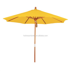 Sombrilla de jardín de 9 pies, piscina, sombrilla de patio de madera con protección uv - Product Image 5