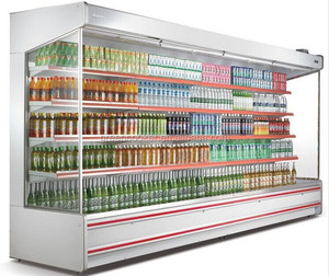 Refrigerador de Exhibición para <span class=keywords><strong>Supermercado</strong></span>, Unidad Dividida, Vitrinas de Pared, Enfriadores de Bebidas, Enfriador de Cerveza, <span class=keywords><strong>Supermercado</strong></span> Abierto en Guangzhou - Product Image 4