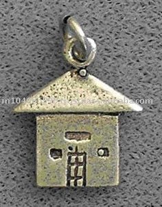 Breloque de maison en argent Sterling - Product Image 1