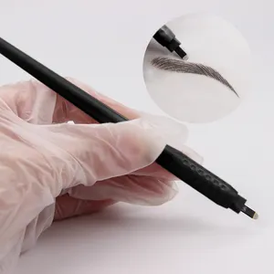 手动 Microblade 笔纹身眉笔与 U18 刀片针永久化妆眉毛和嘴唇