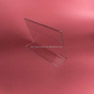 Présentoir en acrylique incliné, porte-affiche <span class=keywords><strong>de</strong></span> menu en forme <span class=keywords><strong>de</strong></span> L, porte-étiquette <span class=keywords><strong>de</strong></span> prix bon marché, porte-<span class=keywords><strong>plaque</strong></span> <span class=keywords><strong>de</strong></span> nom <span class=keywords><strong>de</strong></span> bureau en acrylique, vente en gros - Product Image 2