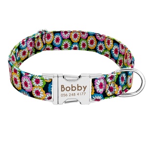 Didog-<span class=keywords><strong>collar</strong></span> ajustable para perros, tela personalizada, con grabado, envío directo - Product Image 4