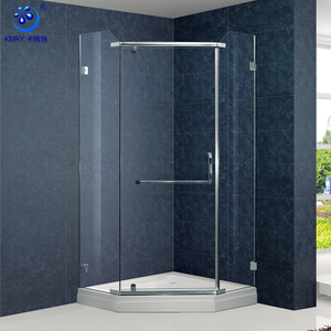 KMRY Diamond Shape 90X90 vetro fisso senza cornice cerniera a perno angolo in vetro bagno <span class=keywords><strong>doccia</strong></span> box box idee - Product Image 4