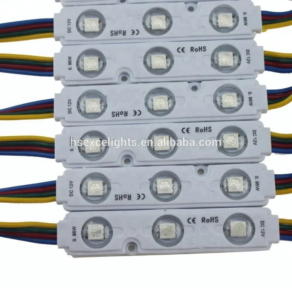 In Voorraad Hoge Helderheid Dc 12V Ce Rohs Goedkeuring Injectie 5050 Led Rgb Module Voor Bewegwijzering