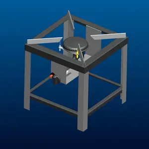 10KW CE Hockerkocher portátil robusta de acero inoxidable al aire libre cocina de gas quemador de la estufa