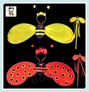 Juego de 3 uds. De mariquita, Bumble Bee, disfraz de disfraz, alas de hadas con purpurina, HPC-1759 - Product Image 2