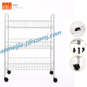 Bastidores de <span class=keywords><strong>metal</strong></span> de acero de almacenamiento de cocina de tres capas resistentes a la luz de alta calidad - Product Image 2