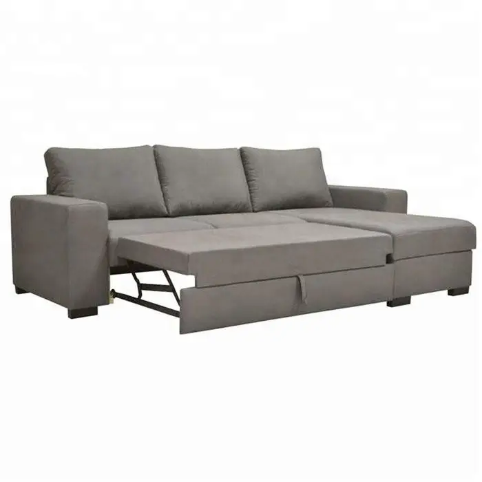 Customized L Shaped Corner Fabric luxury sofa bed furniture living room two seater cama Sofa Bed