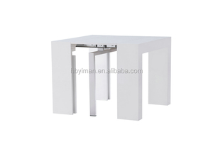 EUTR High <strong>Gloss</strong> <strong>White</strong> Extension Modern Dining <strong>Table</strong> - Product Image 2